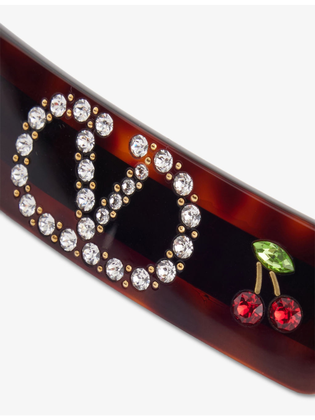 VLogo Signature Resin And Swarovski Crystal Hair Clip - 3
