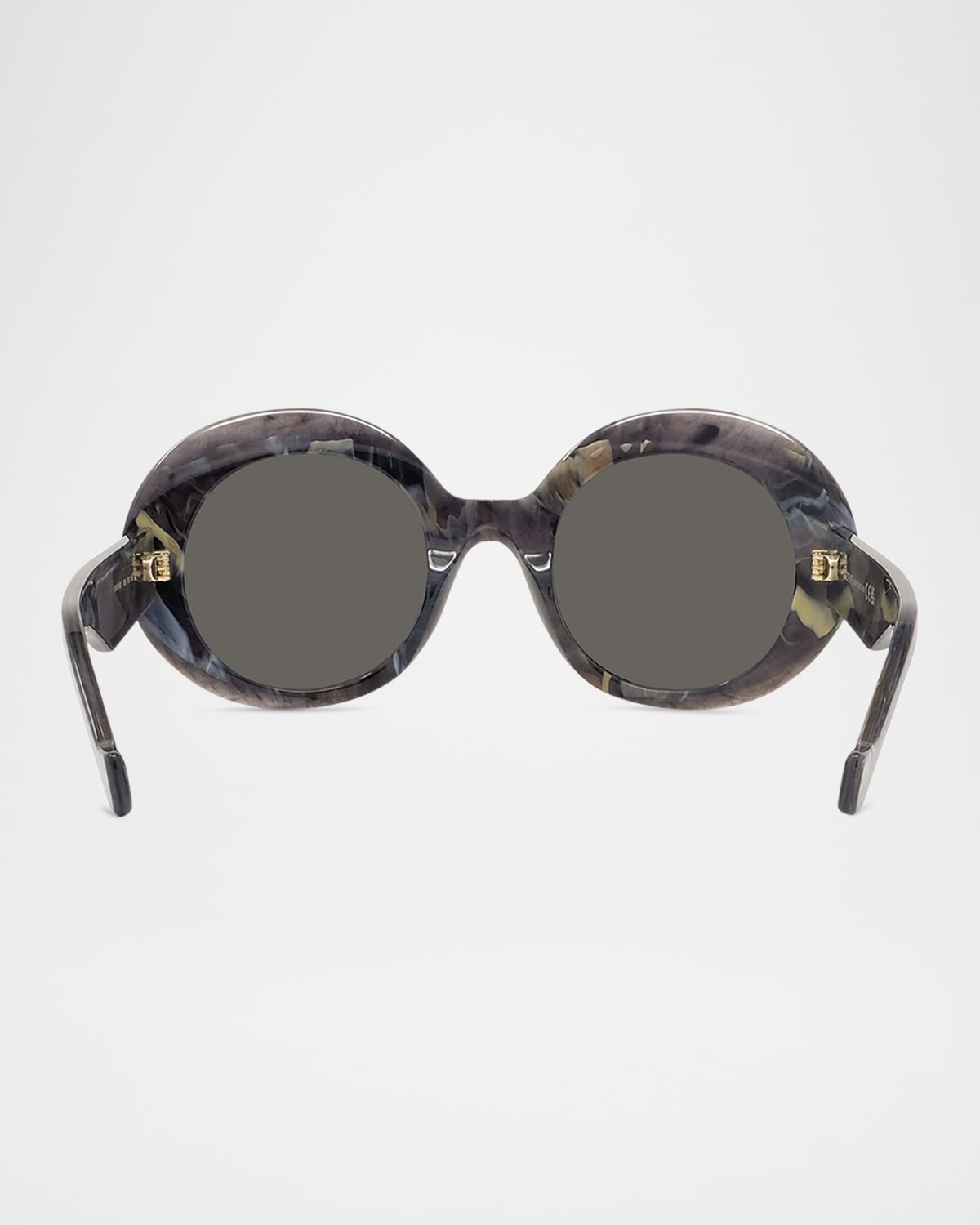 Oval Acetate Sunglasses W/ Anagram - 5