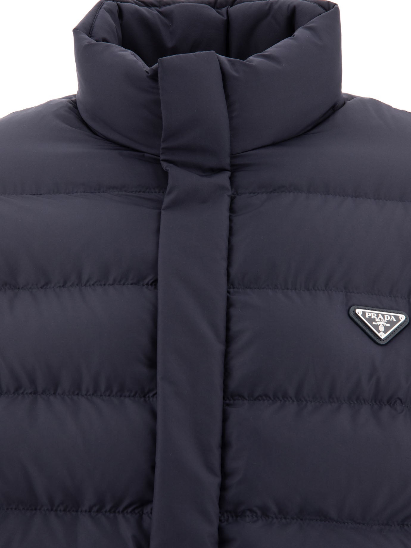 Prada Down Jacket With Triangle Logo - 3