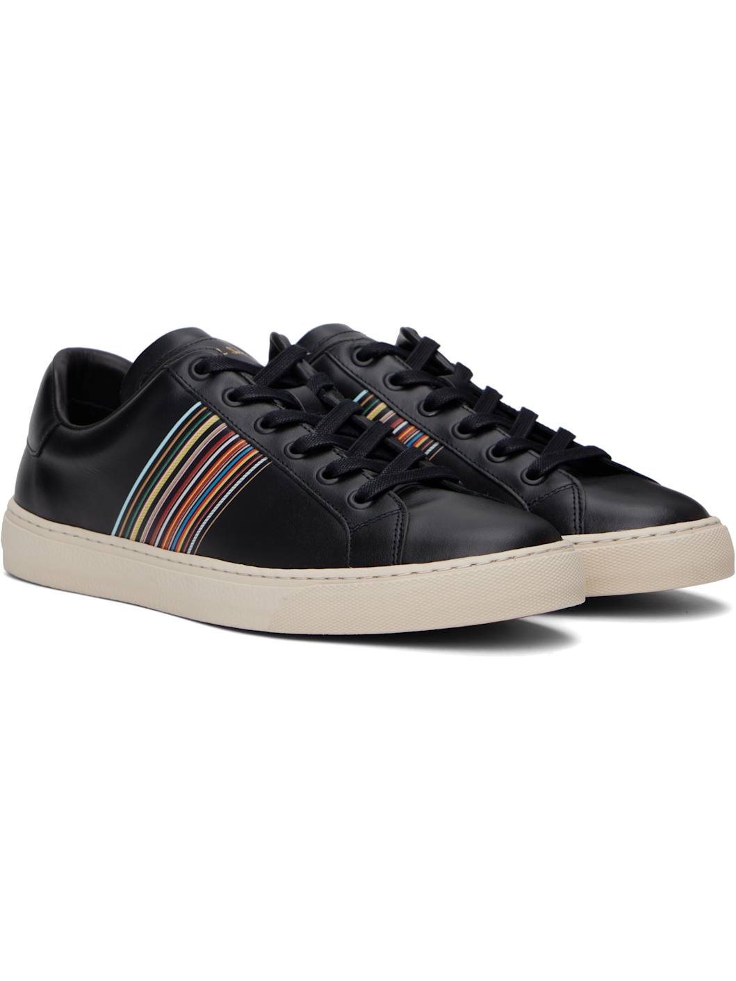 Black Leather Hansen Sneakers - 4