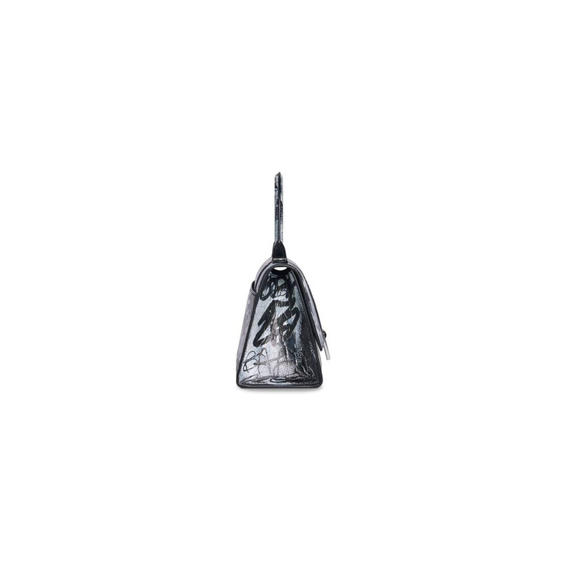 Women's Hourglass Small Handbag Graffiti in Black 3