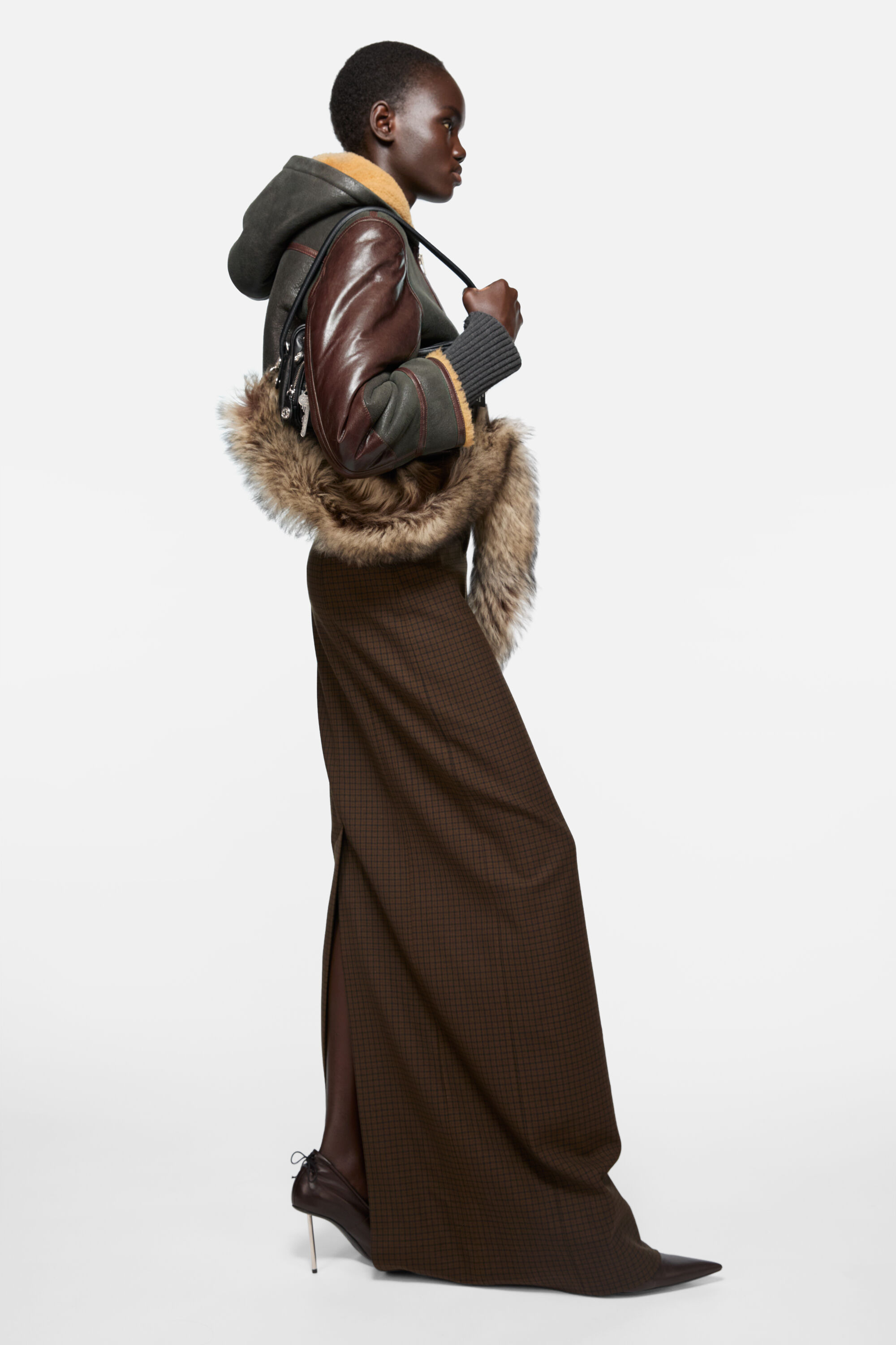 Shearling jacket - Brown/beige - 3