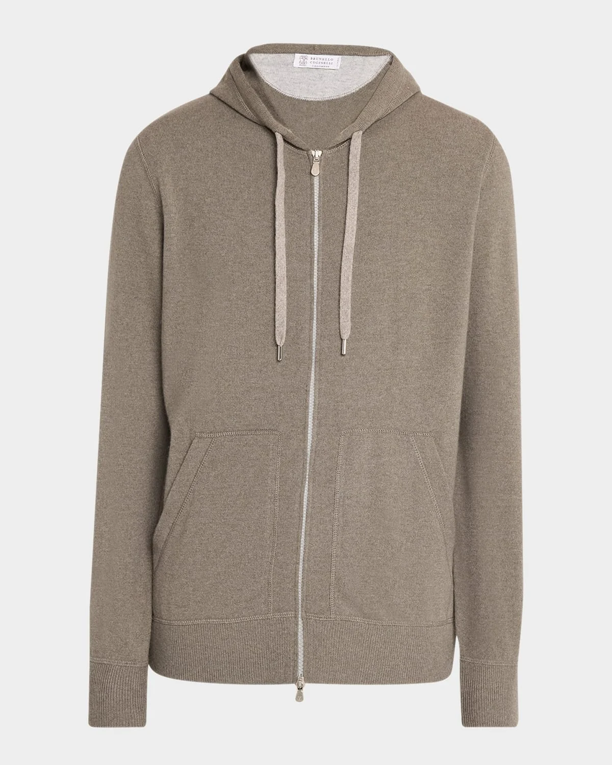 Men's Cashmere Knit Full-Zip Hoodie - 1
