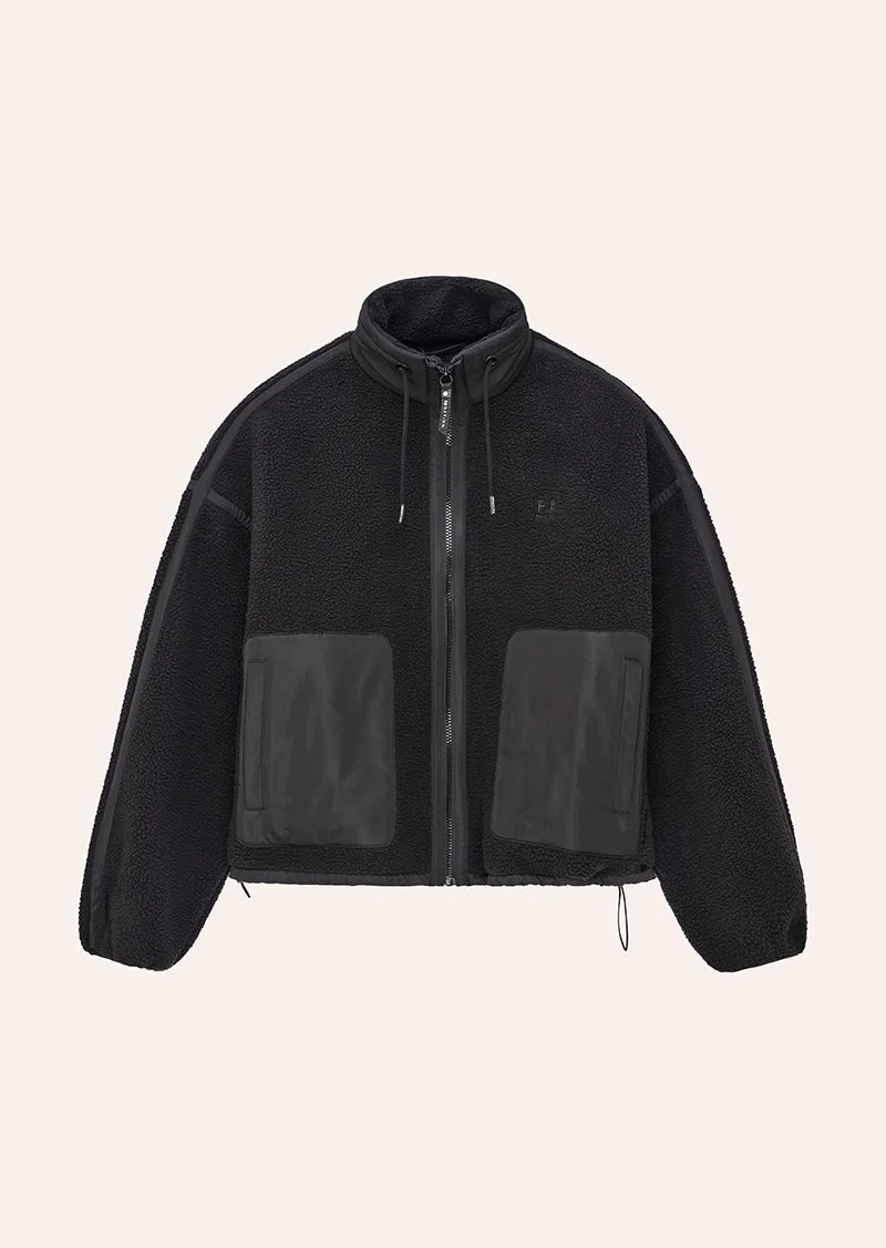 LENNON SHERPA JACKET IN BLACK - 1