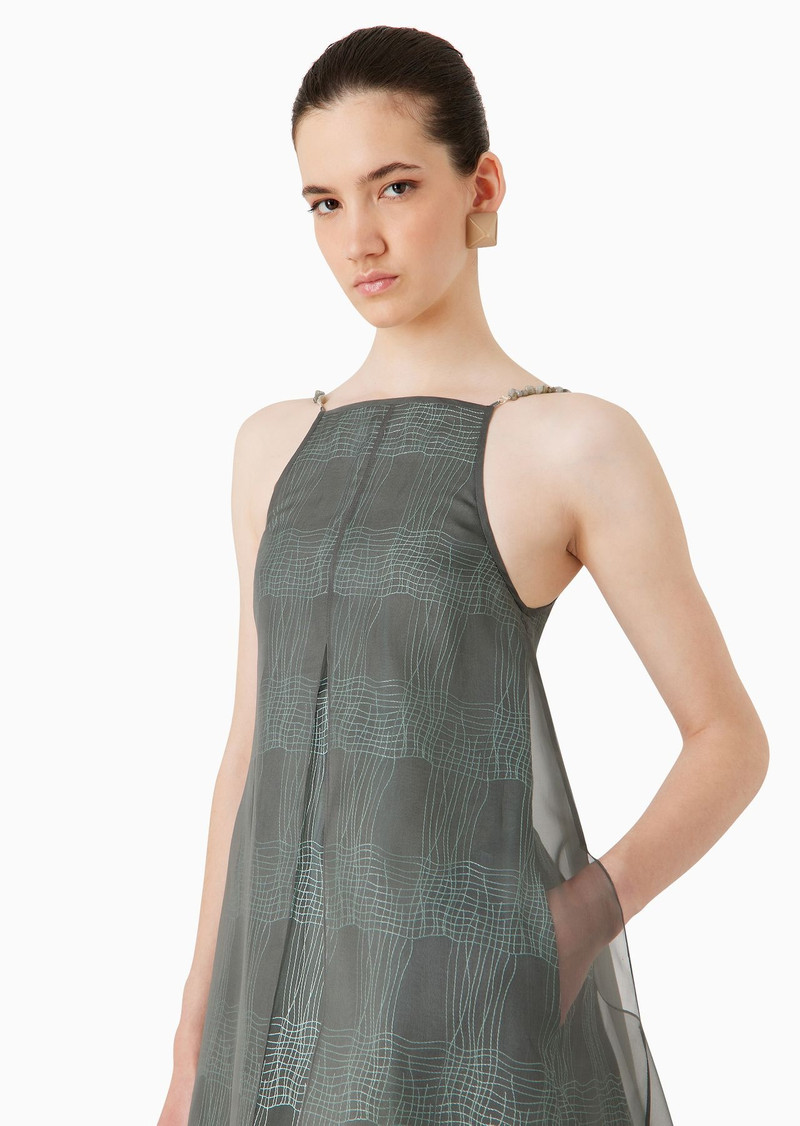 옷 입은 드레스에서 check-embroidered organza 5