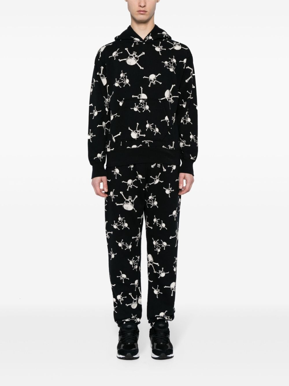 skull-print cotton track pants - 2