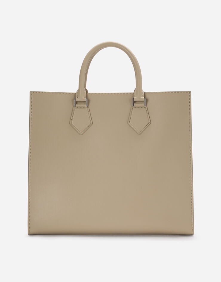 Calfskin nappa shopper with logo - 4