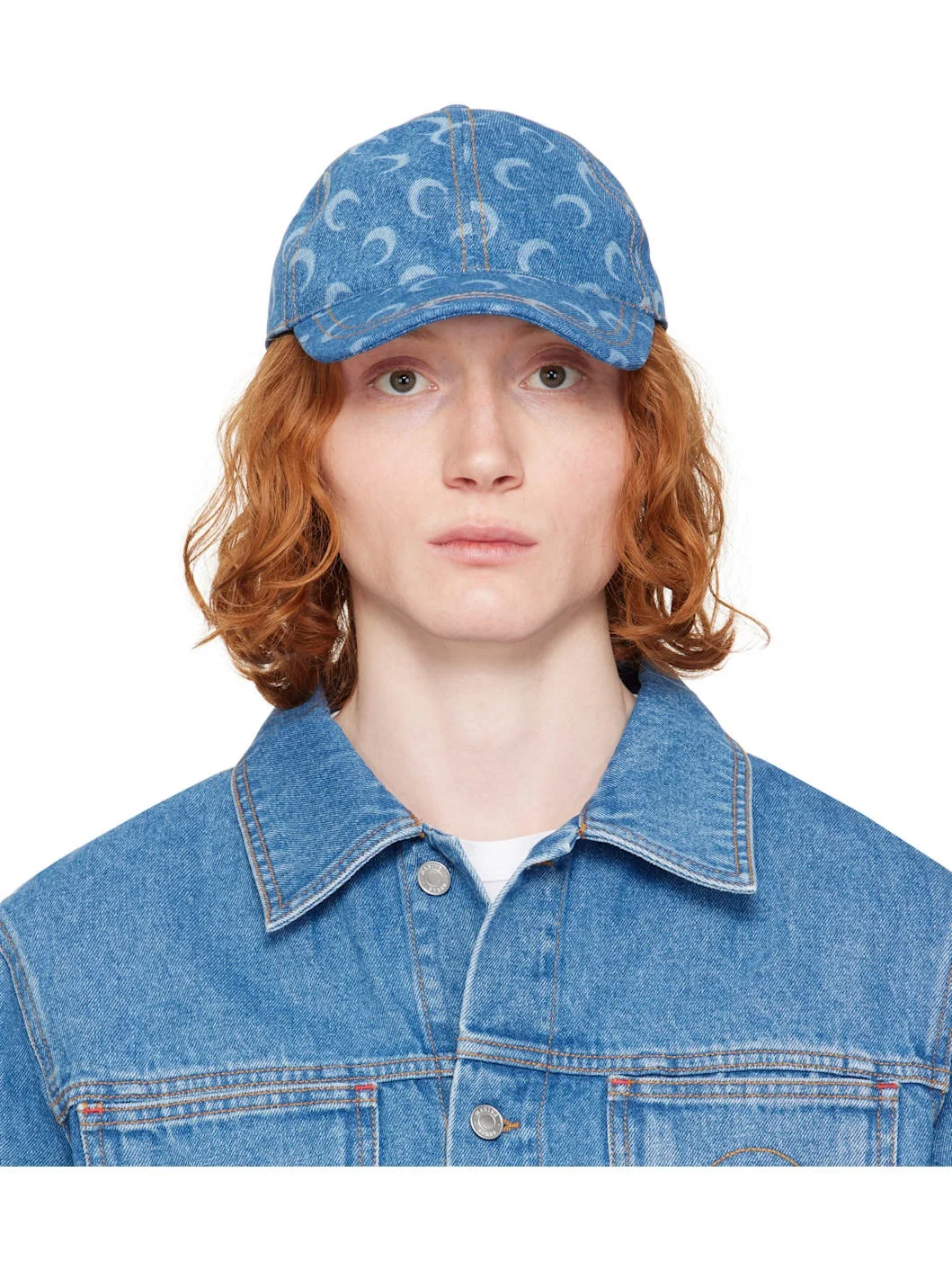 Blue Moon Laser Denim Baseball Cap - 1