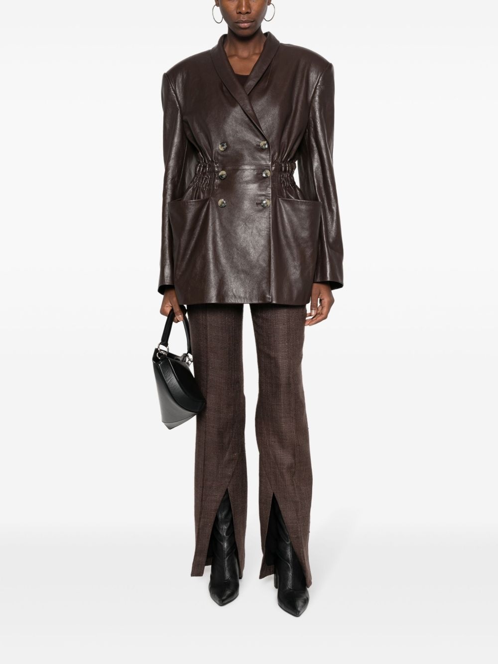Newport pleated flared trousers - 2