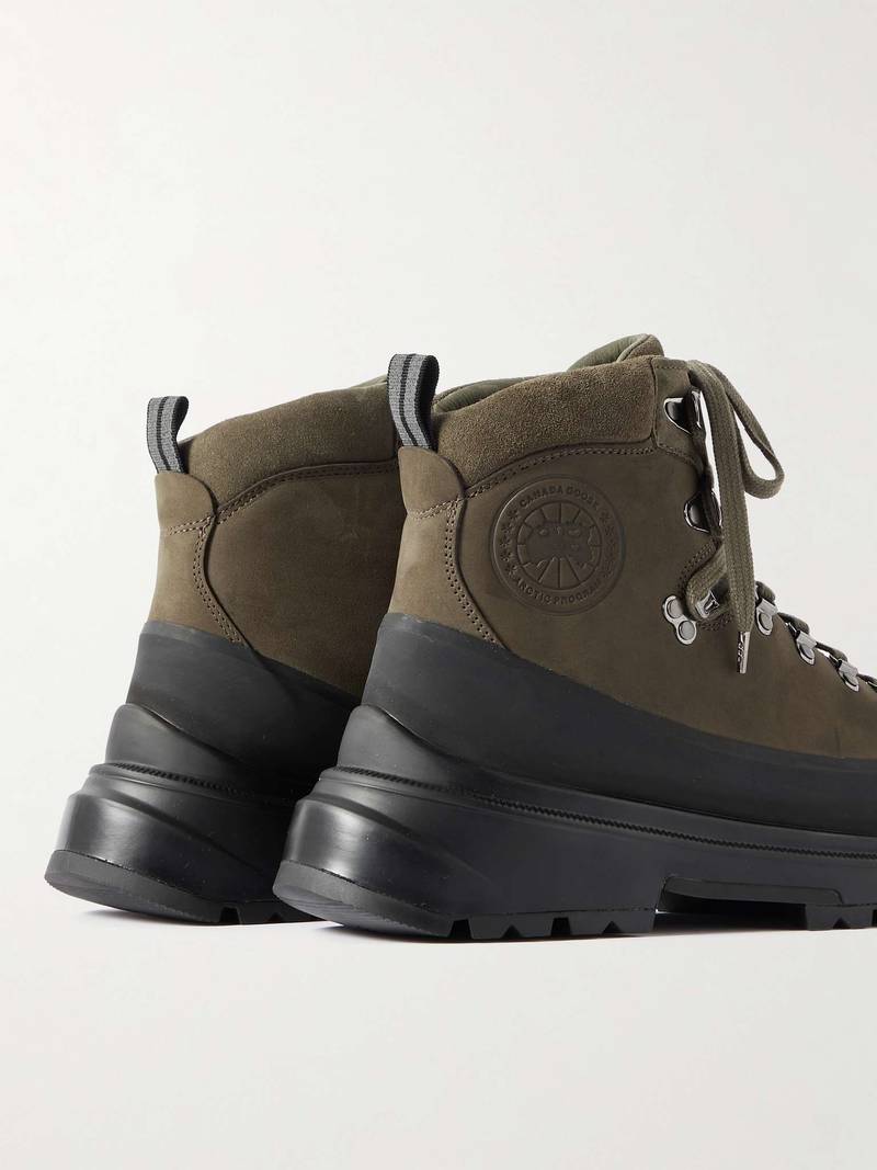 Journey Rubber and Nubuck-Trimmed Full-Grain Leather Hiking Boots 5