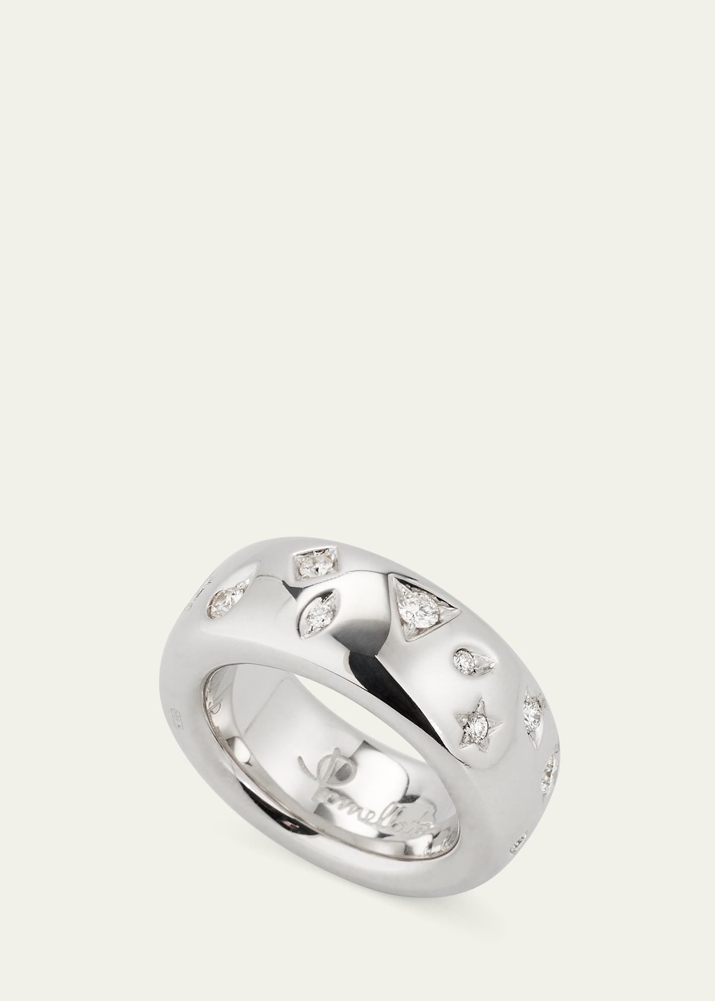 18K White Gold Iconica Ring with Fancy Set Diamonds - 3