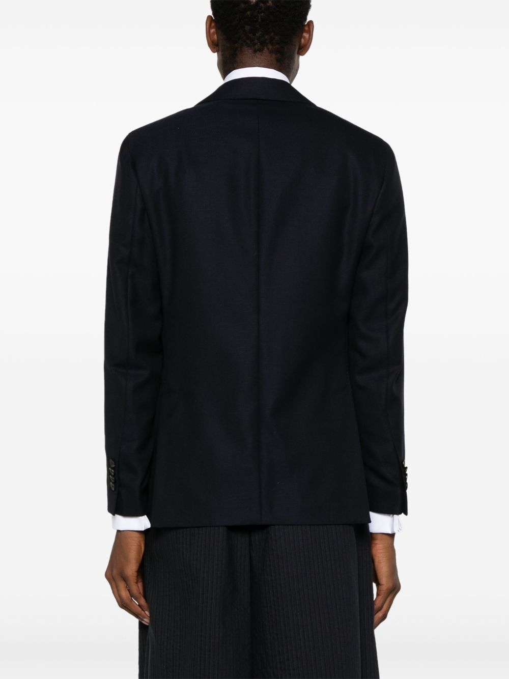single-breasted wool blazer - 4