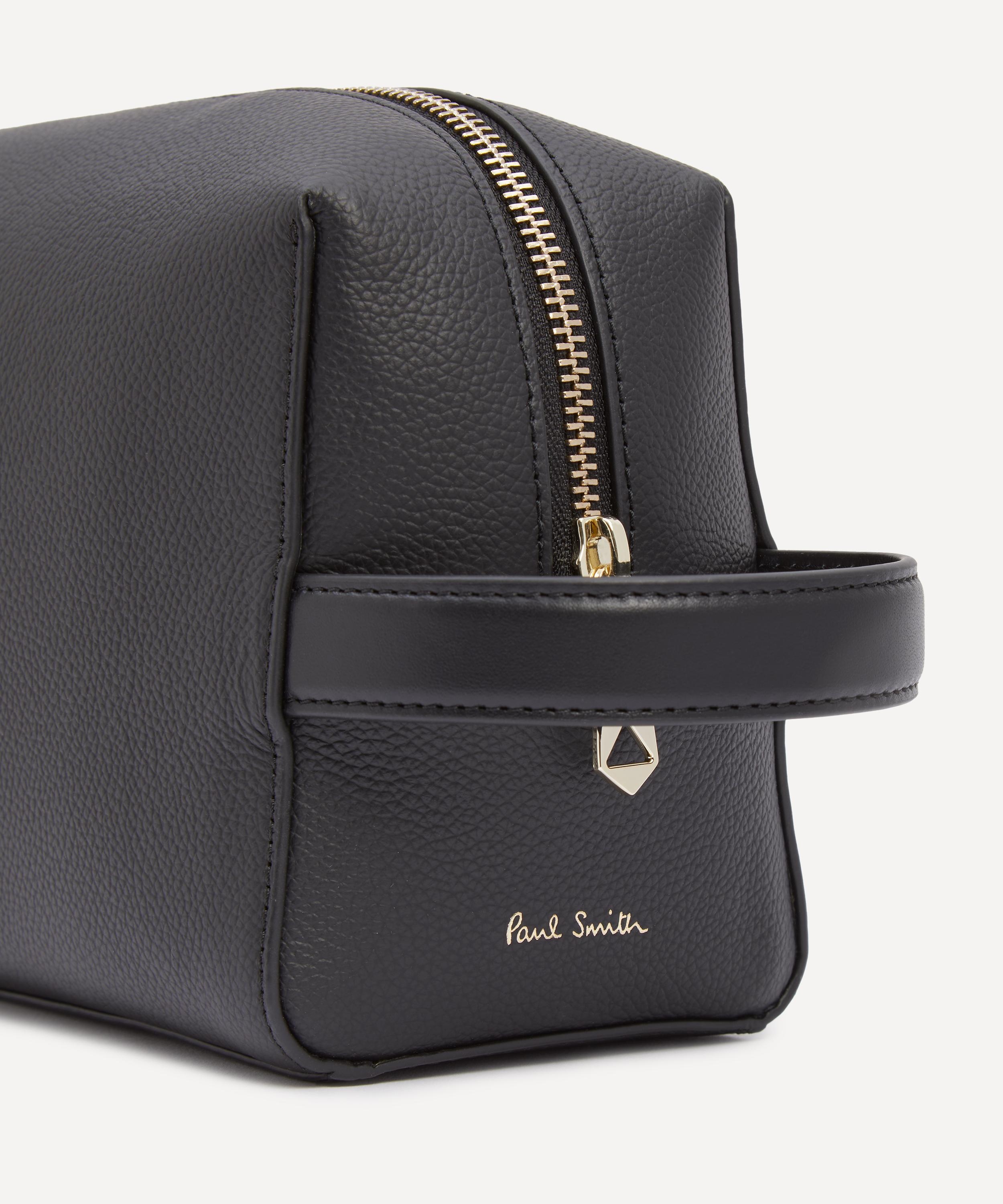Signature Stripe Leather Wash Bag - 4