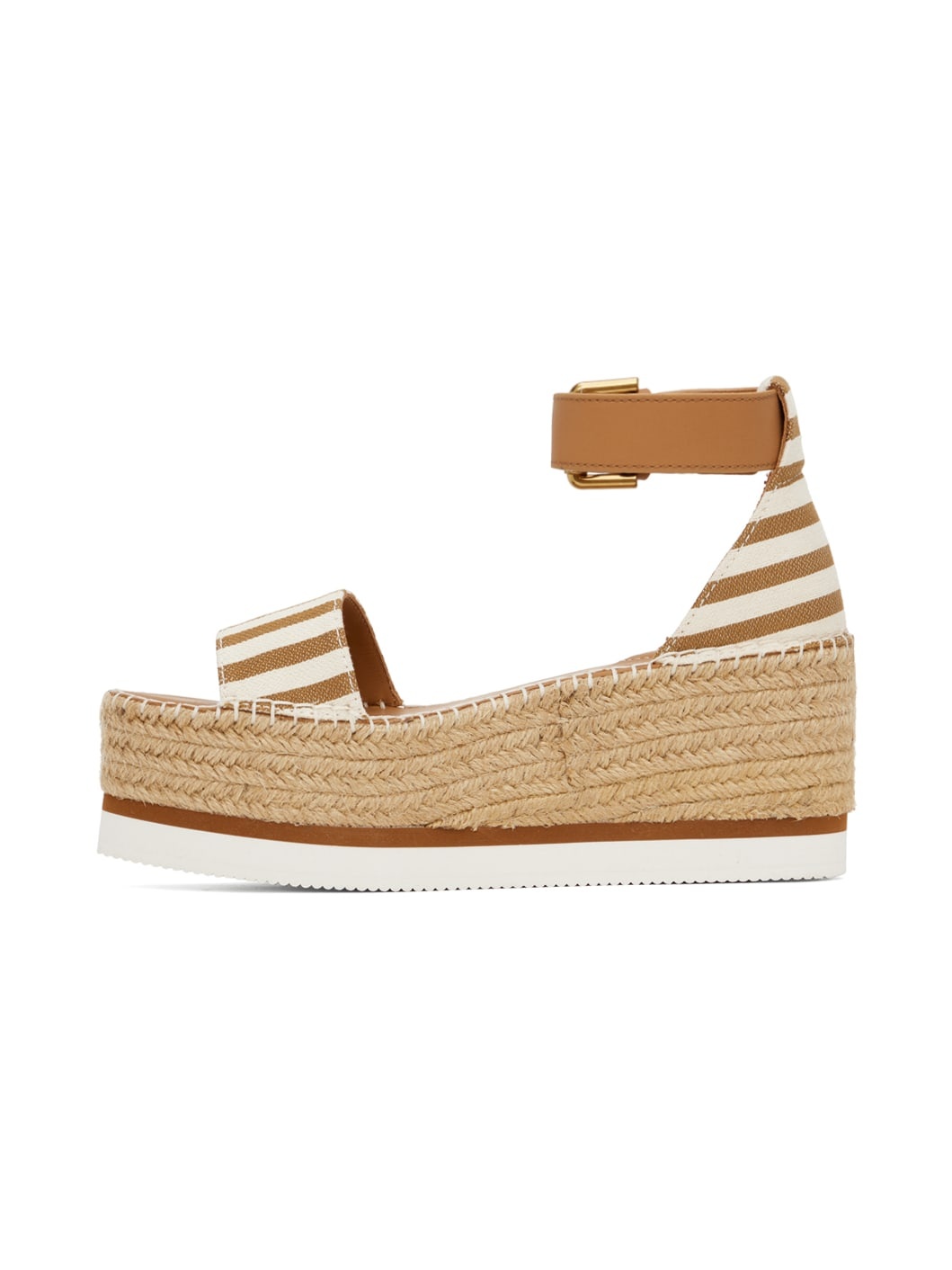 Tan & White Glyn Espadrilles Sandals - 3