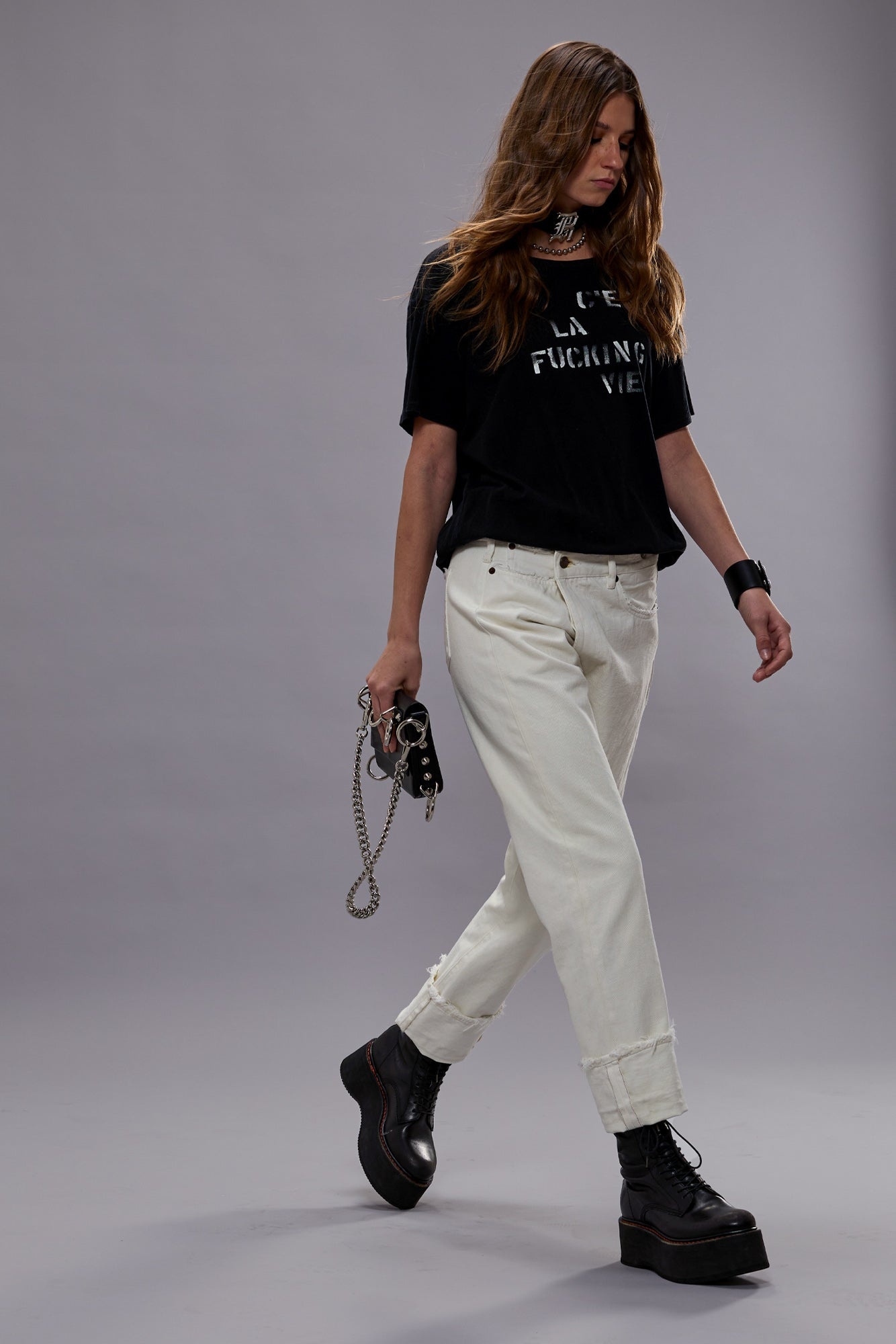 CUFFED CROSSOVER JEAN - BENNETT WHITE SELVEDGE - R13 - 2