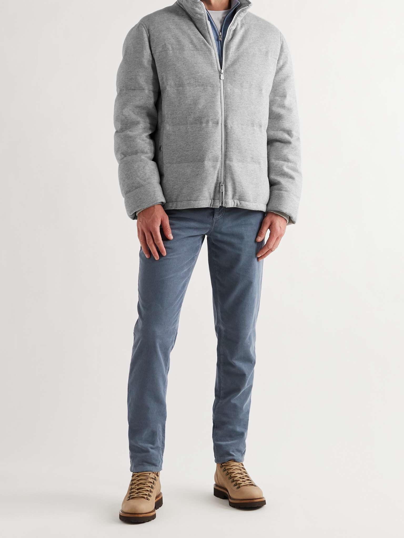 Oversized Quilted Mélange Cashmere Down Jacket - 2