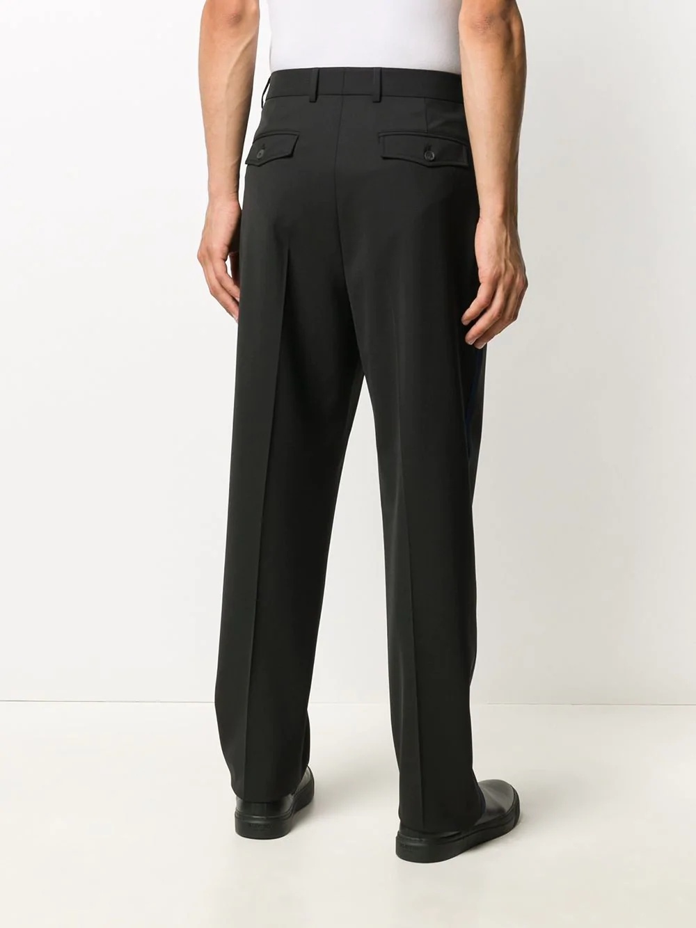 straight-leg cotton trousers - 4