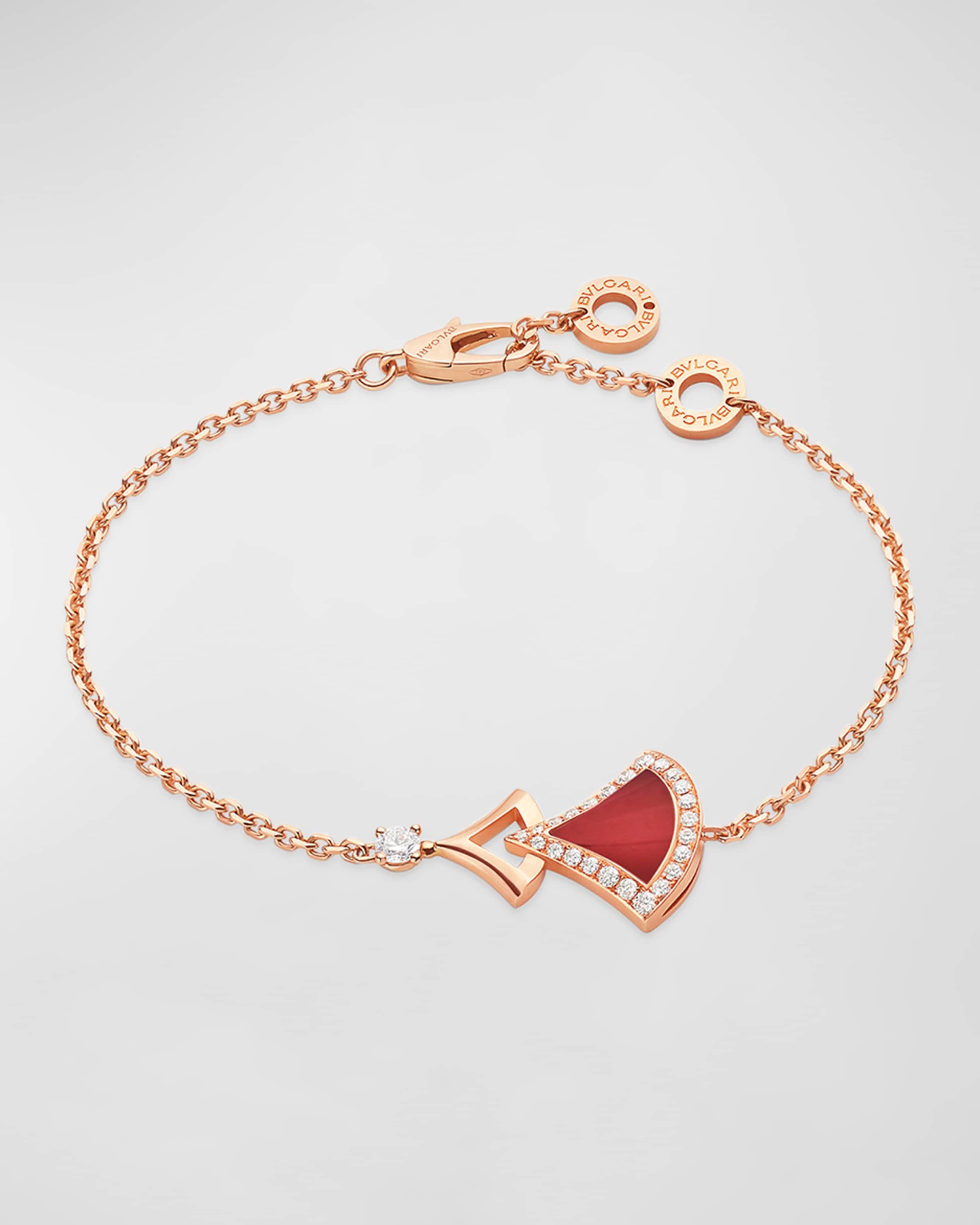 18K Rose Gold Divas' Dream Carnelian and Diamond Pave Bracelet - 1