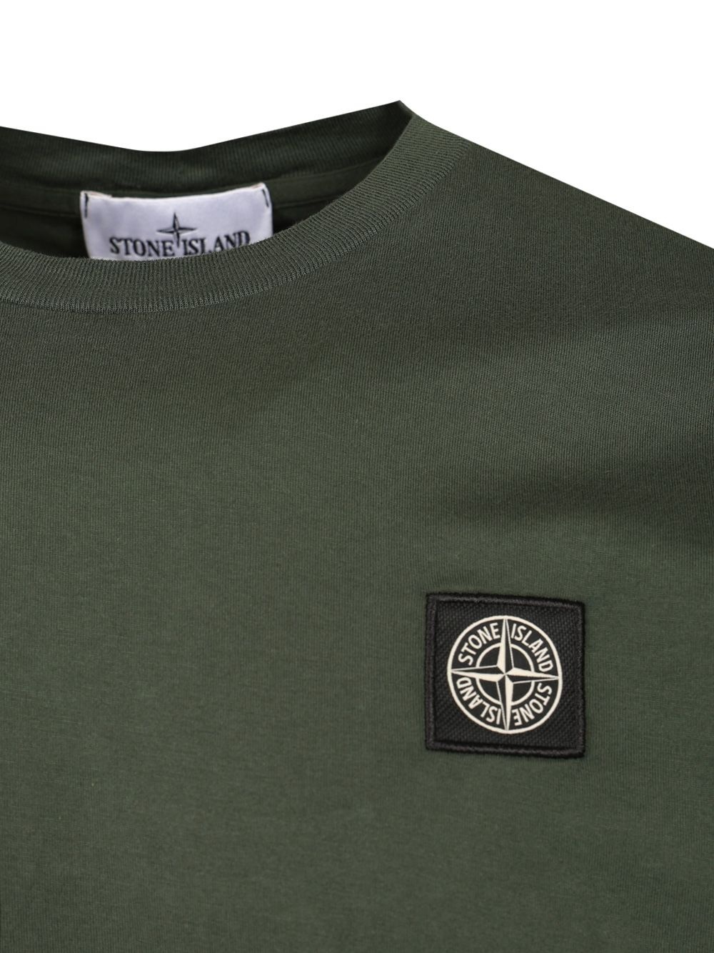 Short-Sleeved Cotton Jersey T-Shirt Green - 3