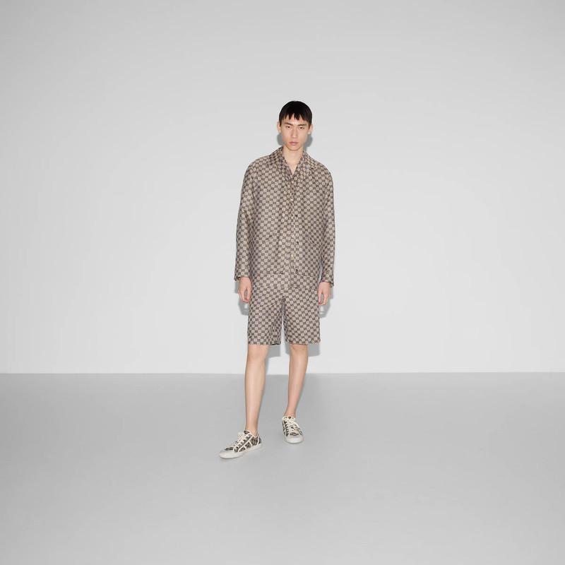 GUCCI GG linen blend canvas jacket outlook