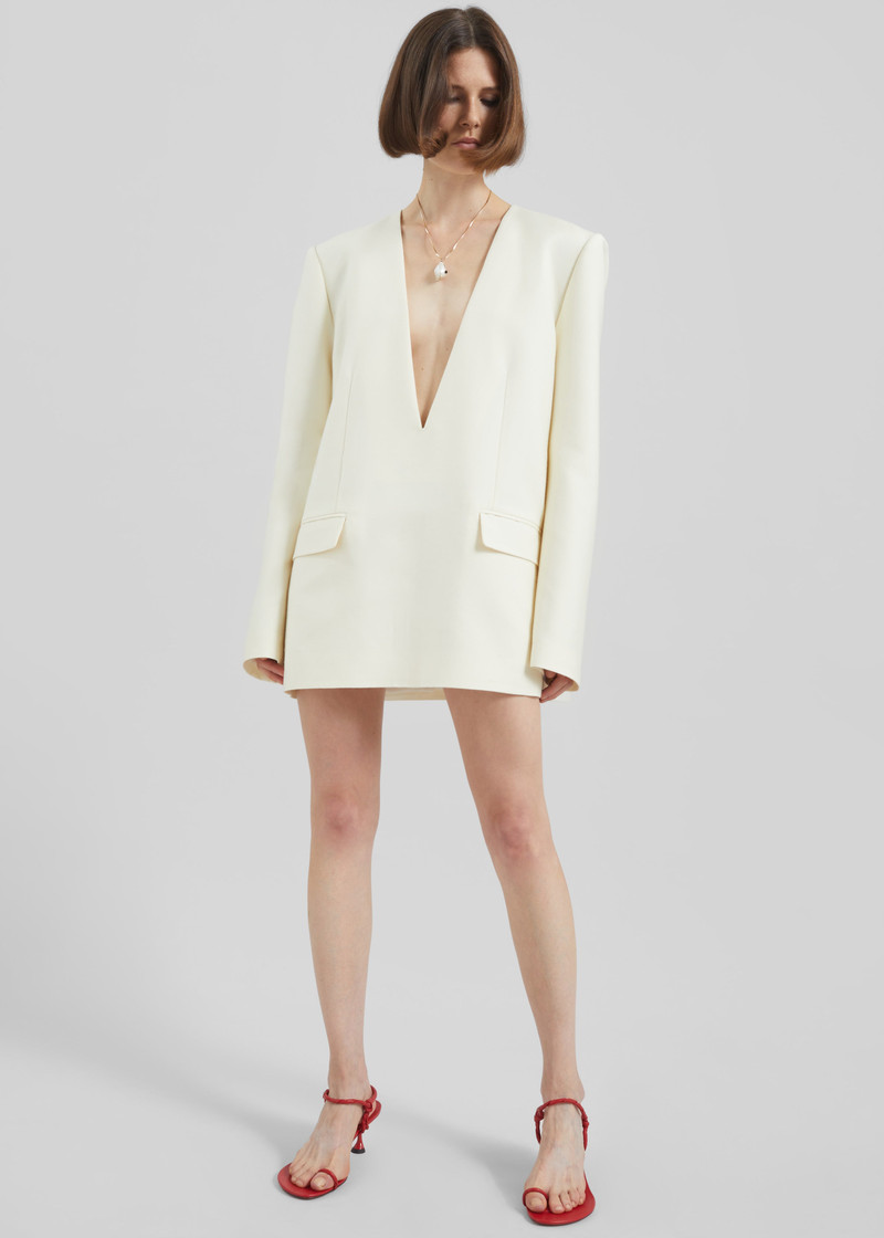 Serra Blazer Dress - Cream 3