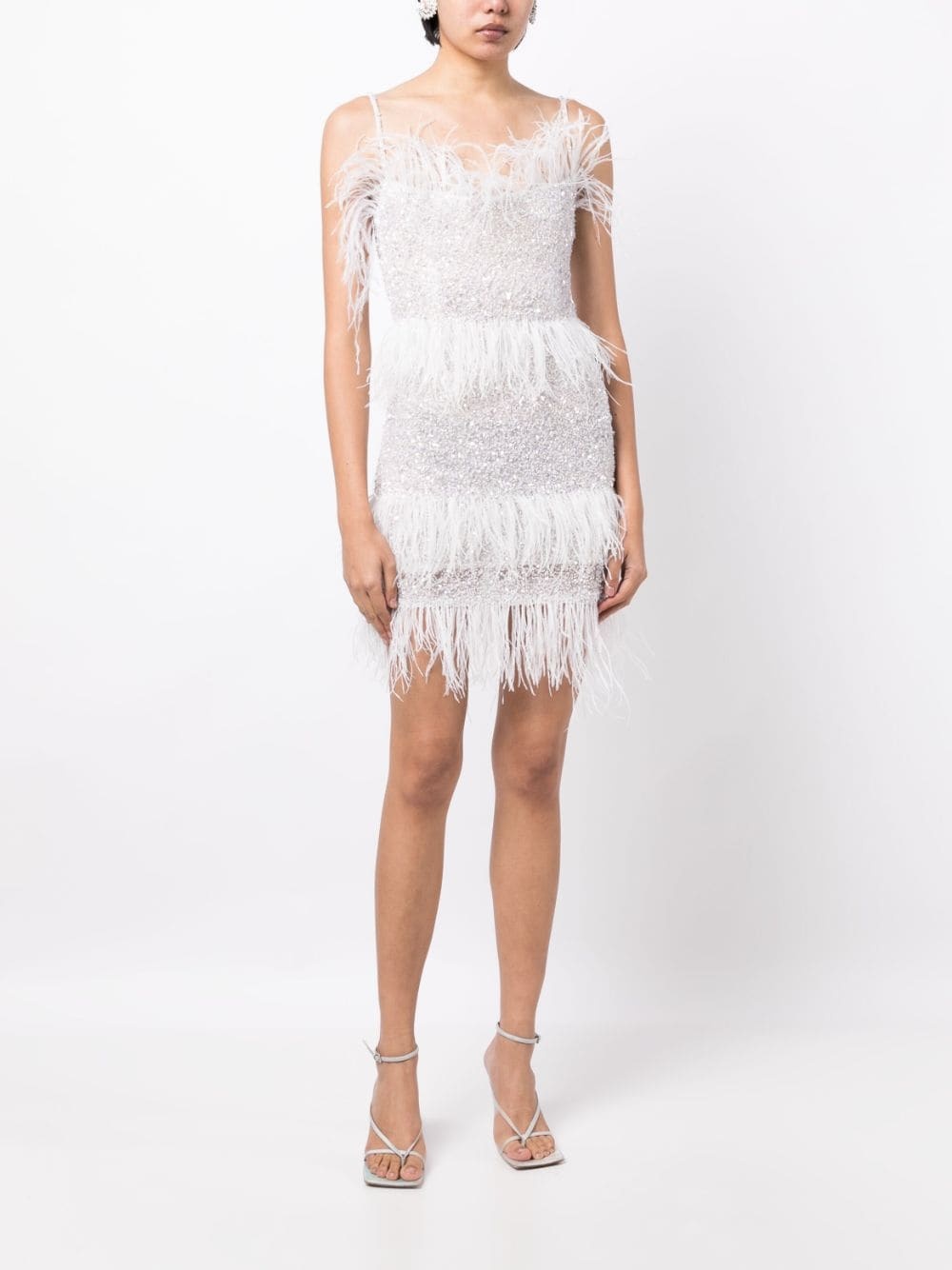Frenchy sequin-embellished feather minidress - 2