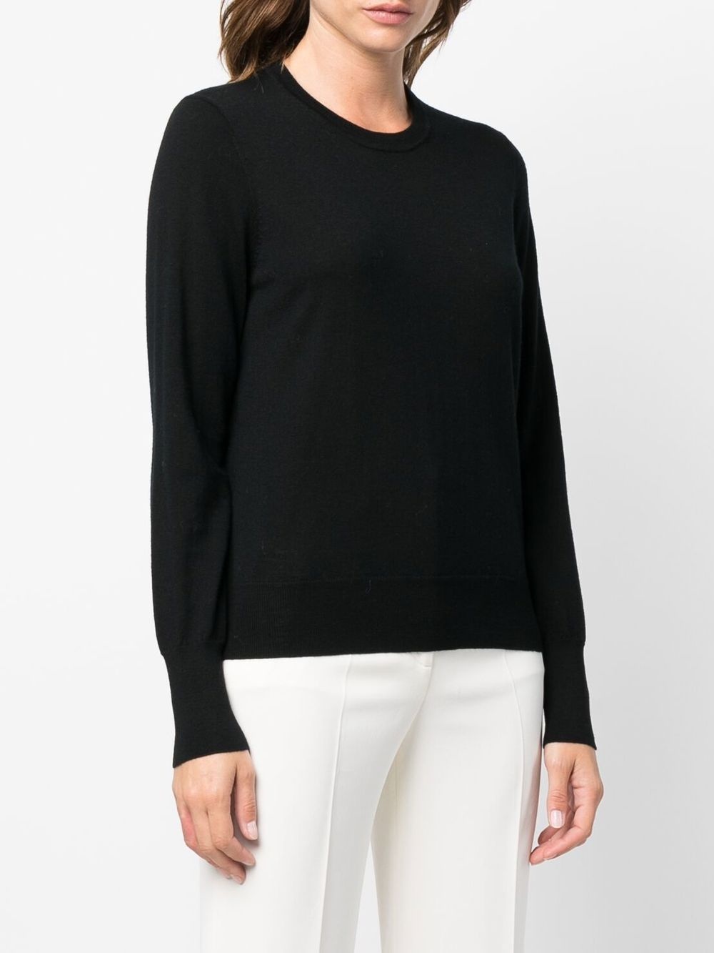 R-neck fine-knit jumper - 3
