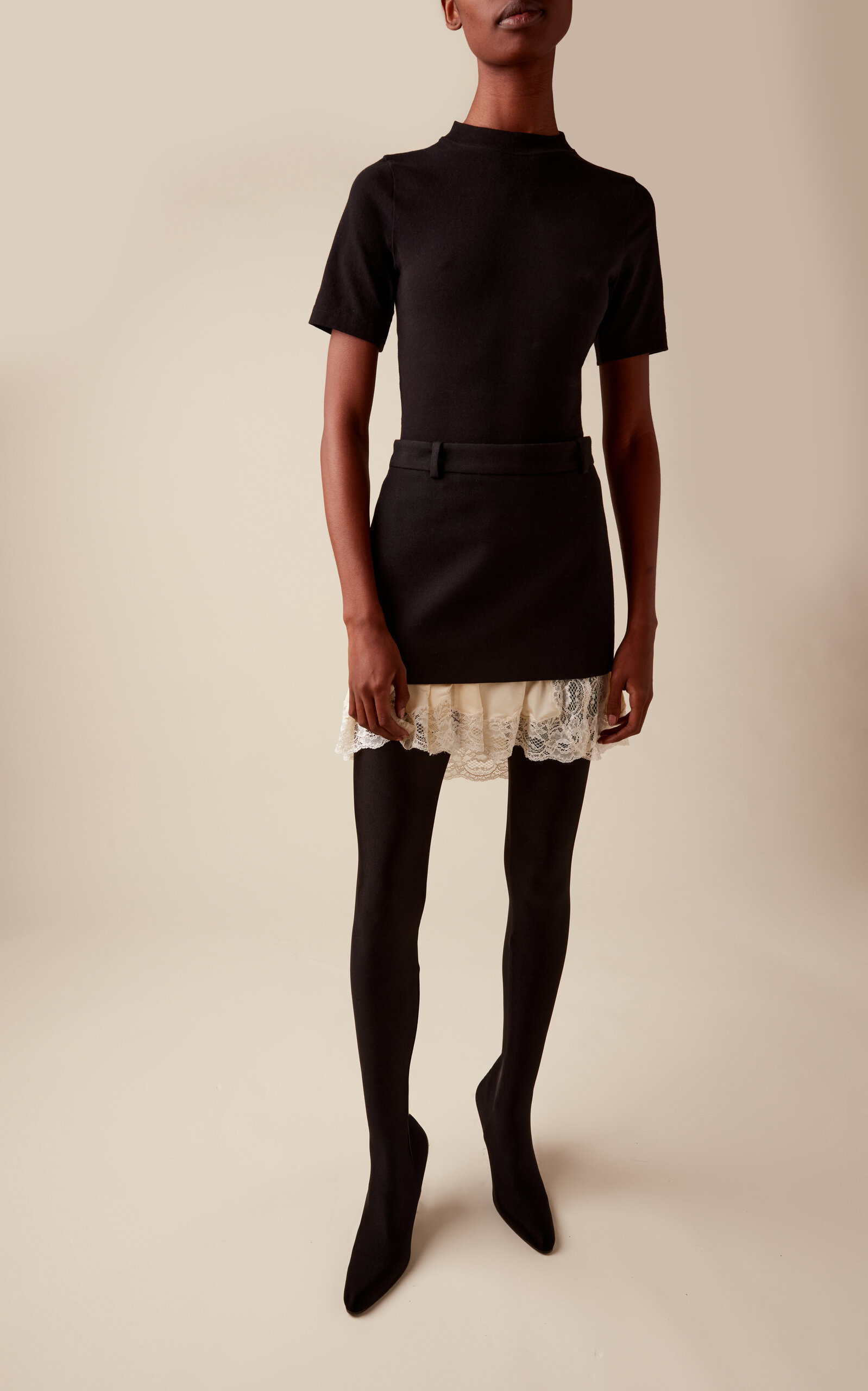 Lingerie Mini Skirt black - 2