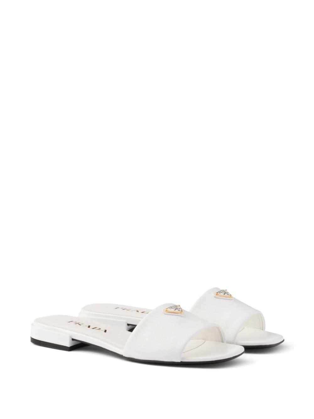 Saffiano patent leather slides - 2