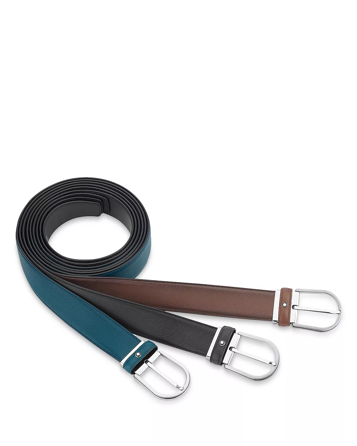 Men's Horseshoe Shiny & Matte Stainless Steel Pin Buckle Belt - 2