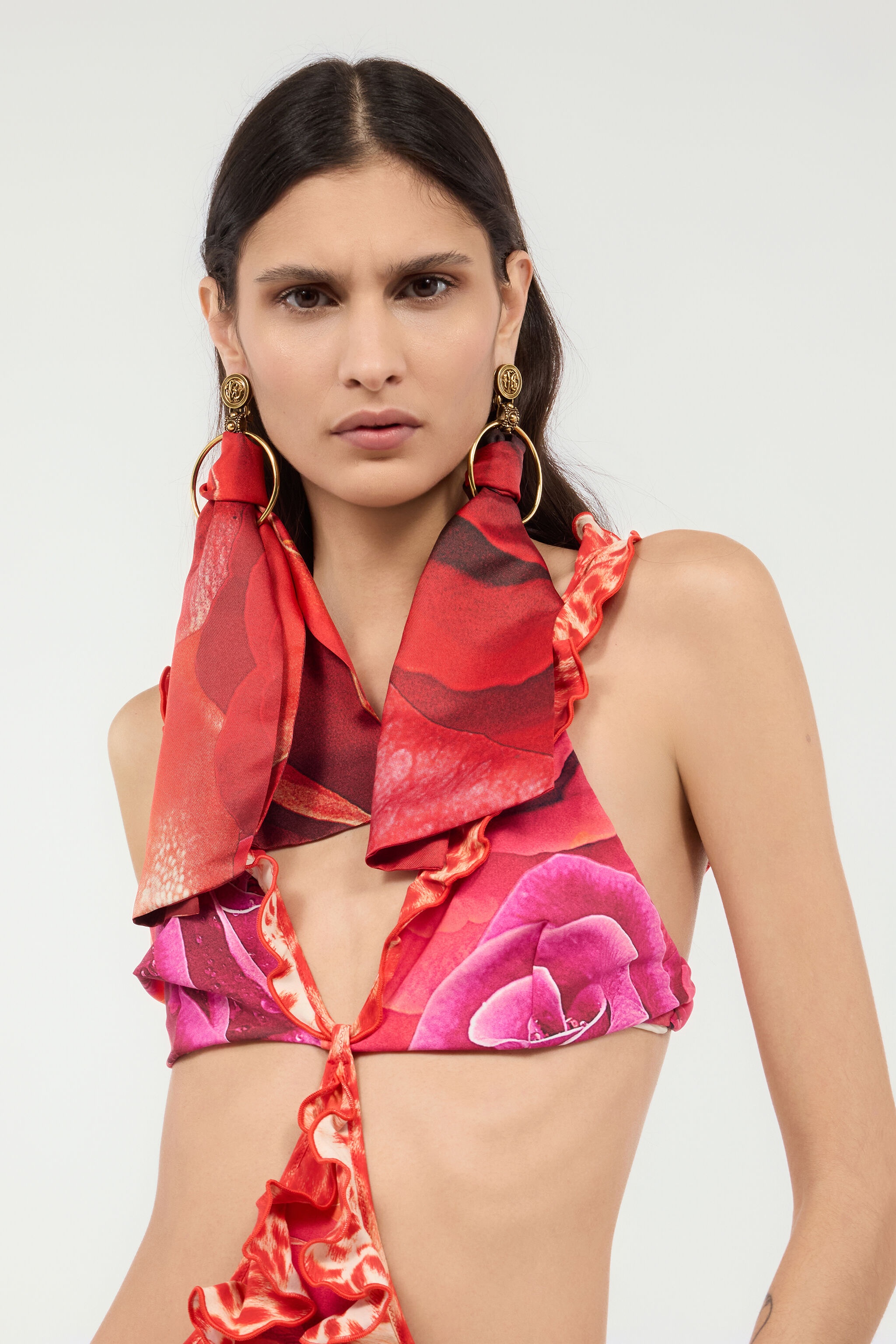 Garden Rose And Cheetah Skin Trikini - 6