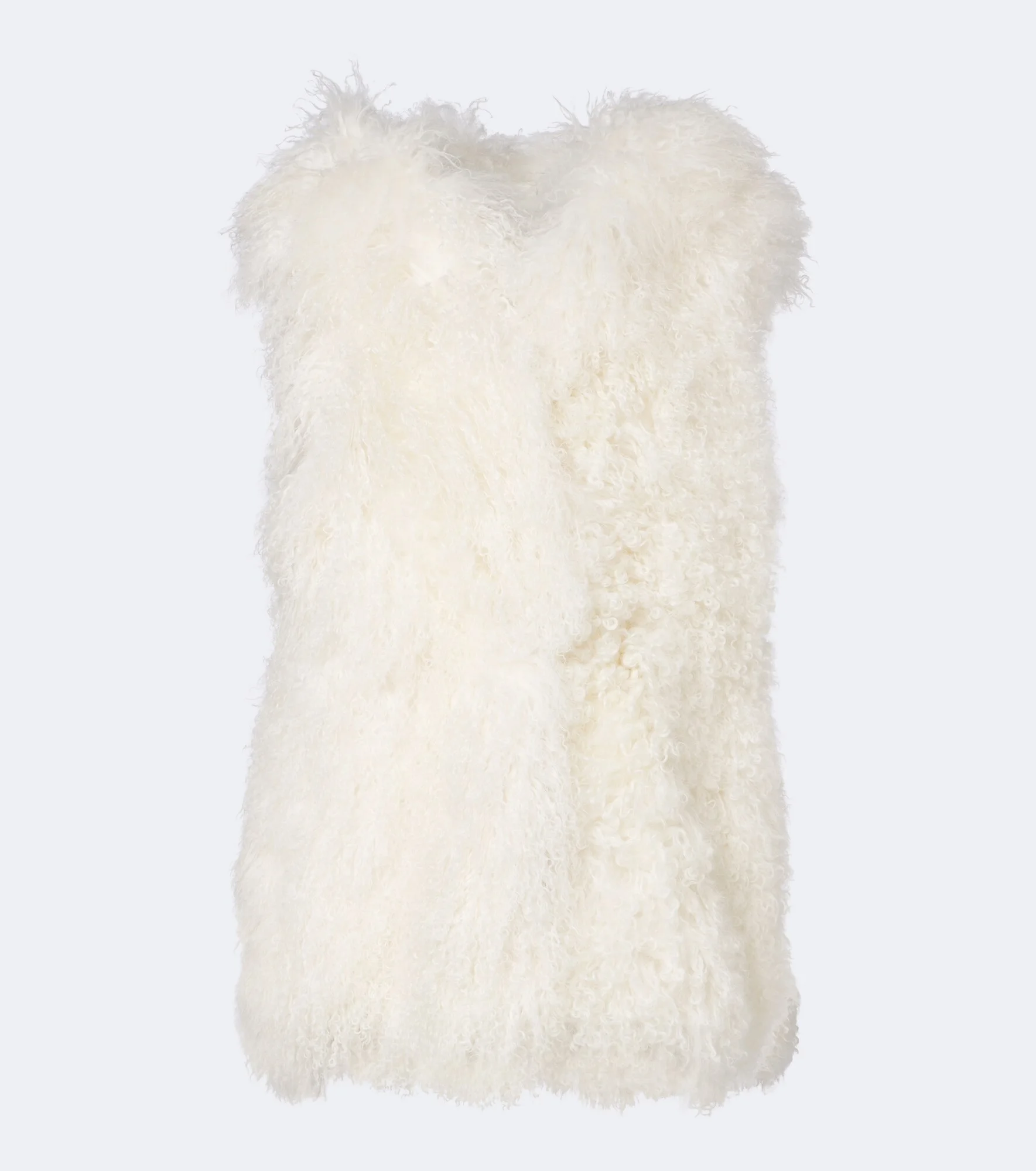 Hooded shearling vest - 1