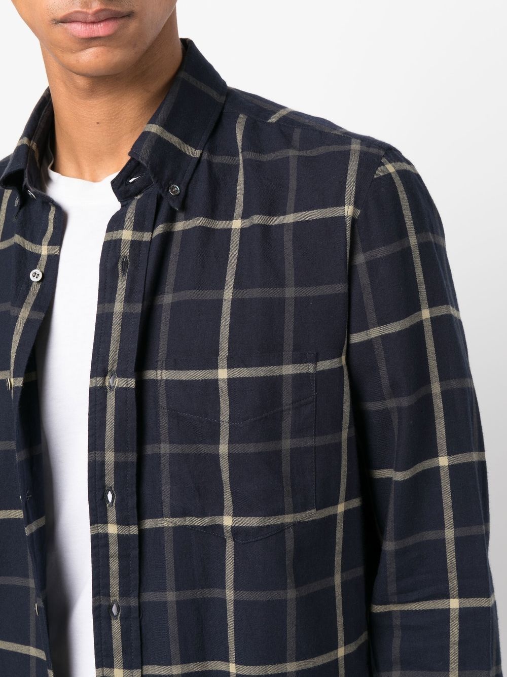 cotton bold-check shirt - 5