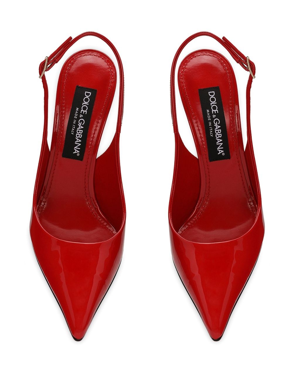 patent-finish leather pumps - 4