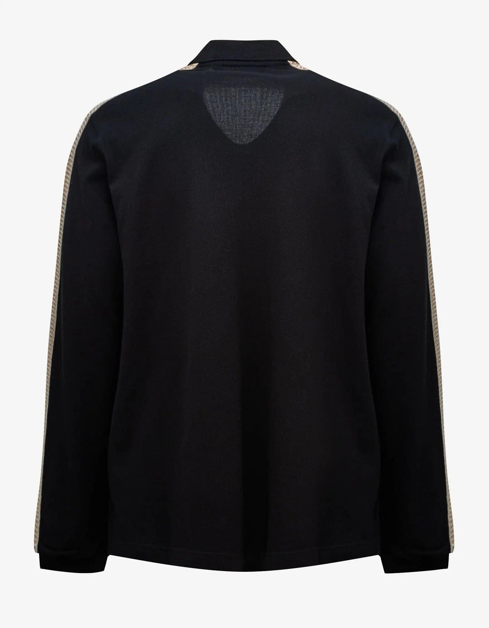 Palm Angels Black PA Monogram Piquet Trackshirt - 2