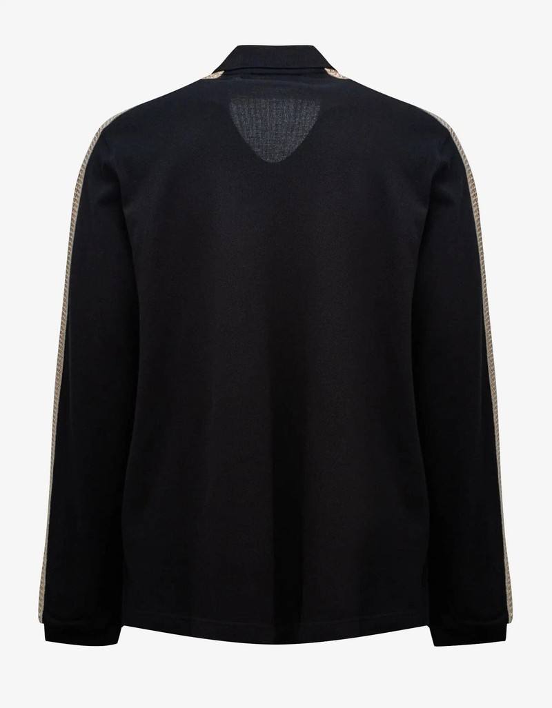 Palm Angels Palm Angels Black PA Monogram Piquet Trackshirt outlook