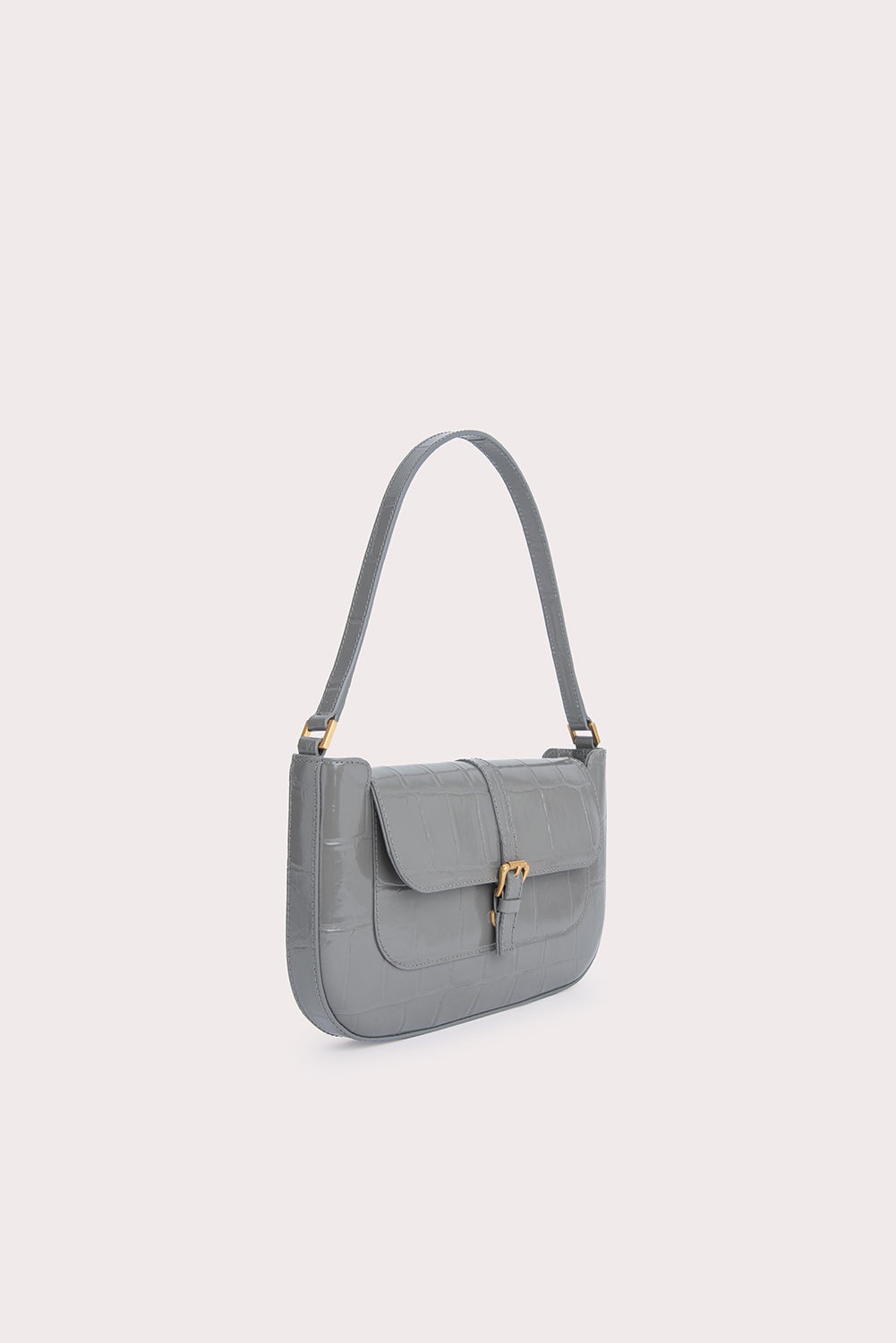 MIRANDA CEMENT MAXI CROCO EMBOSSED LEATHER 2