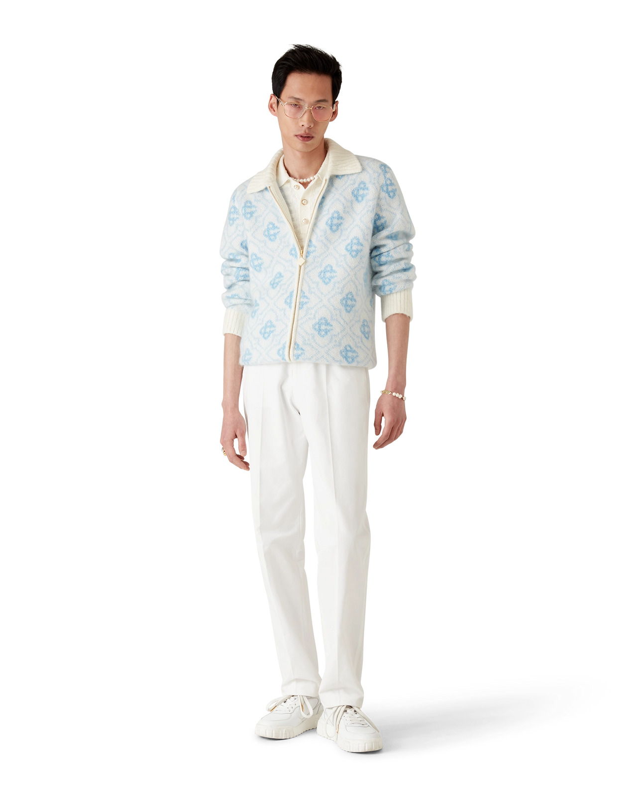 Monogram Mohair Zip Jumper | Casablanca Paris - 2
