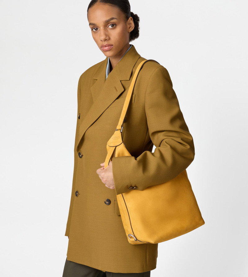 Tod's TOD’S MEDA BAG IN NUBUCK SMALL - YELLOW outlook