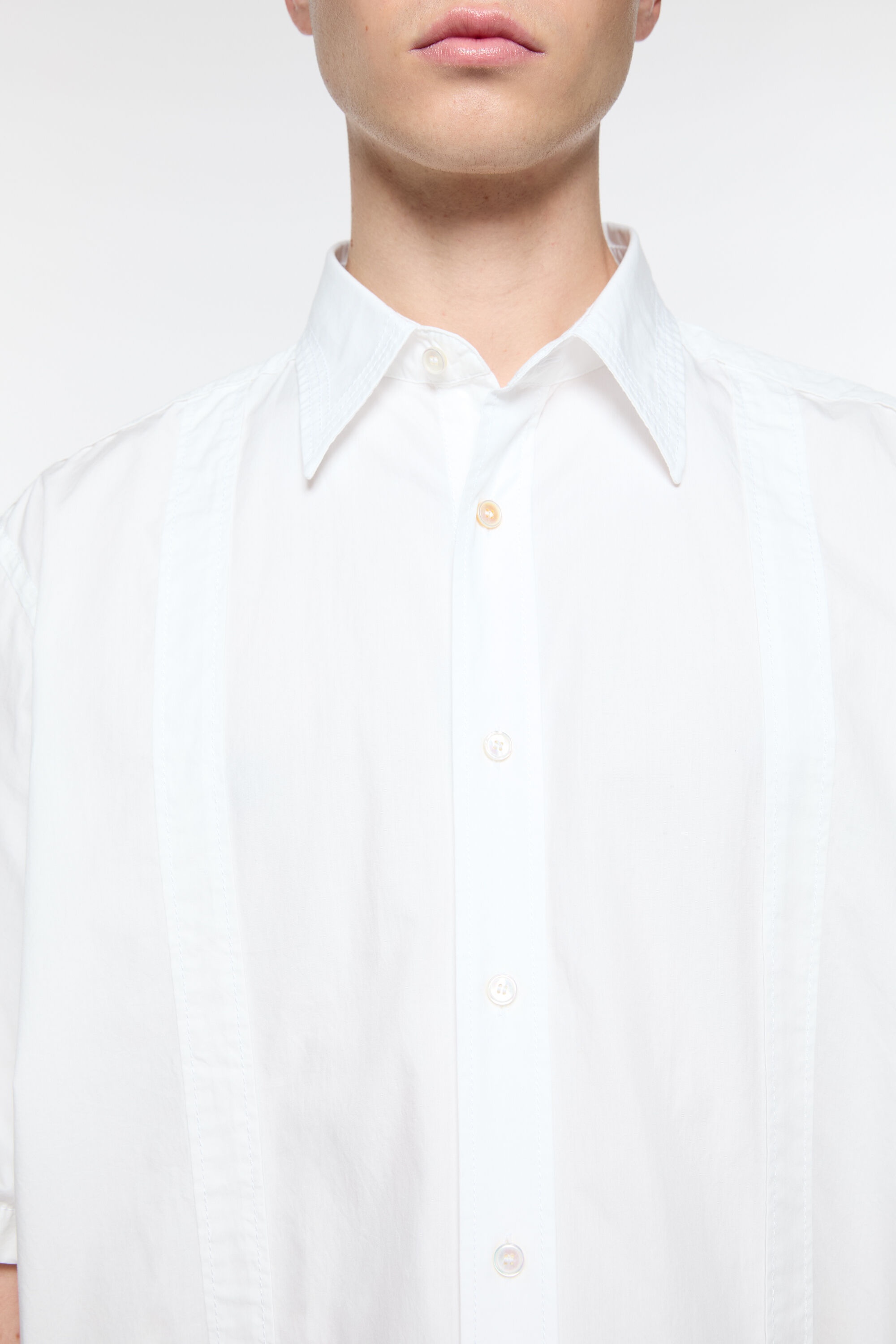 Short sleeve button-up shirt - White - 4