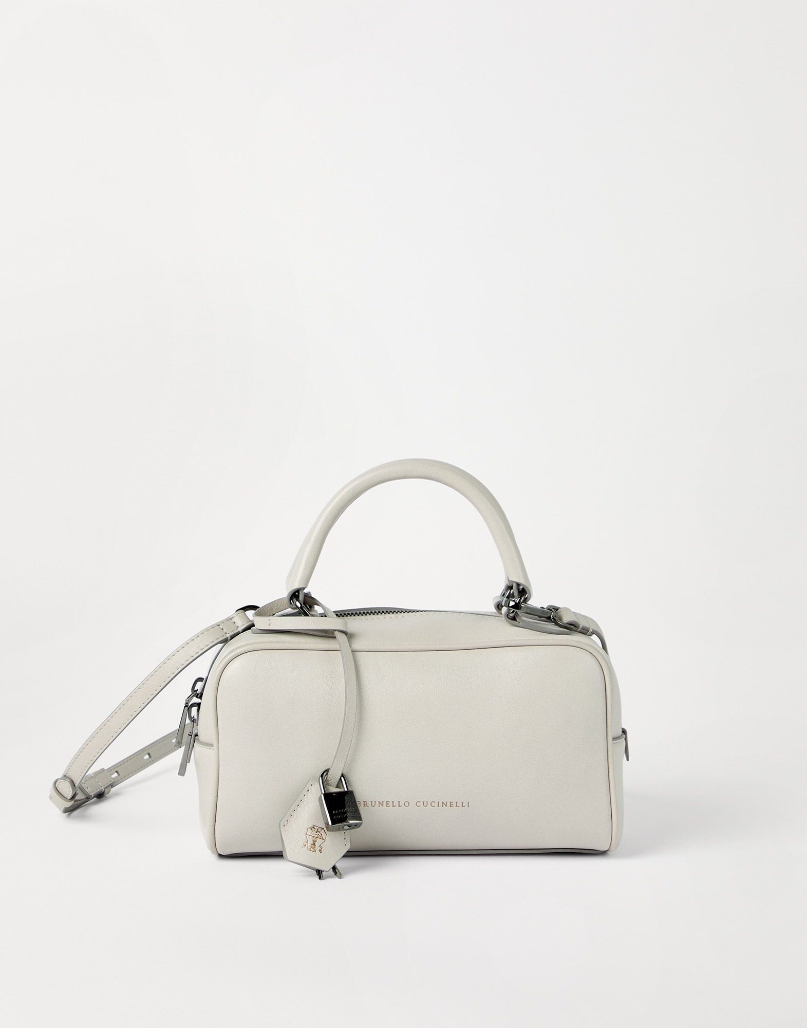 Explorer small boston bag in wet-effect nappa leather - 1