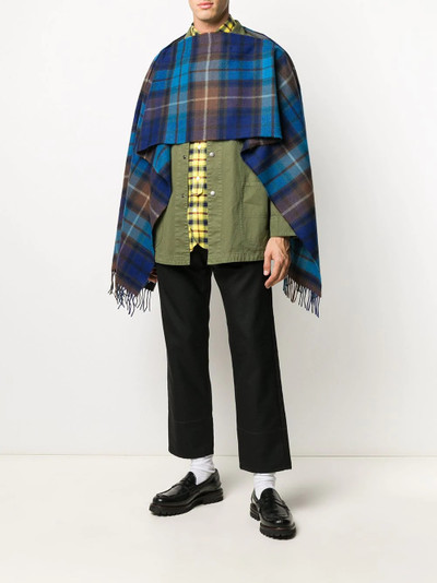 Comme des Garçons SHIRT check pattern wool scarf outlook