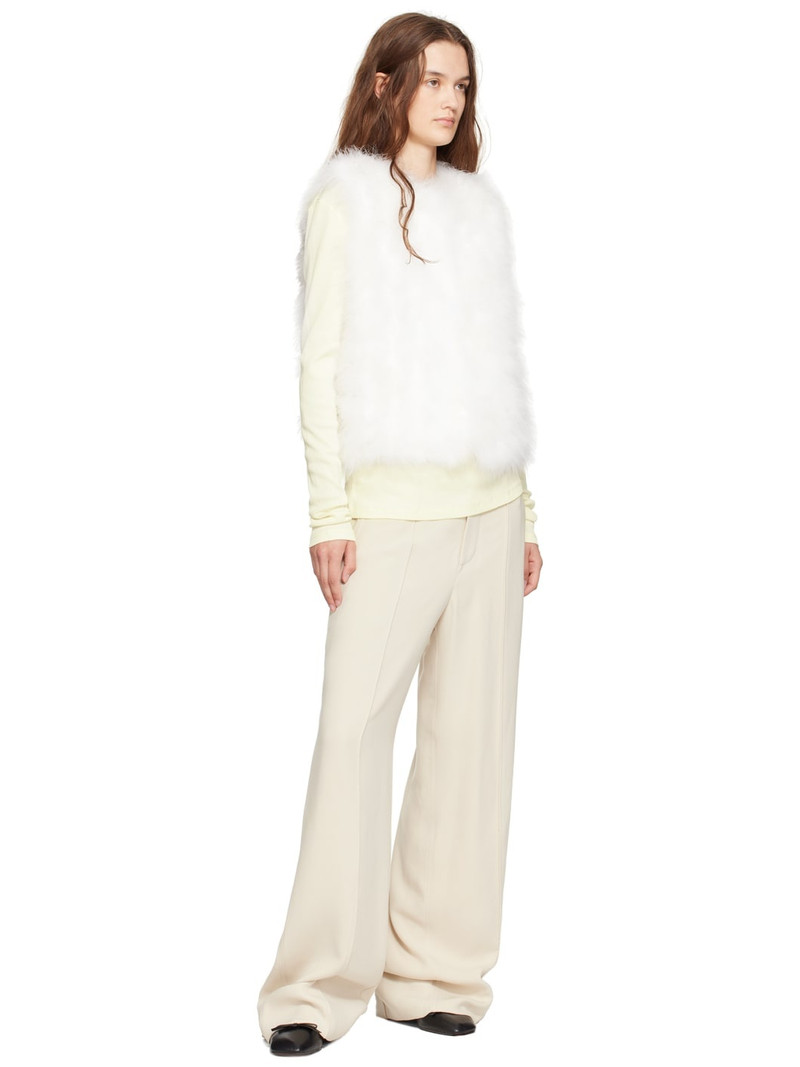 Yves Salomon White Feather Vest outlook