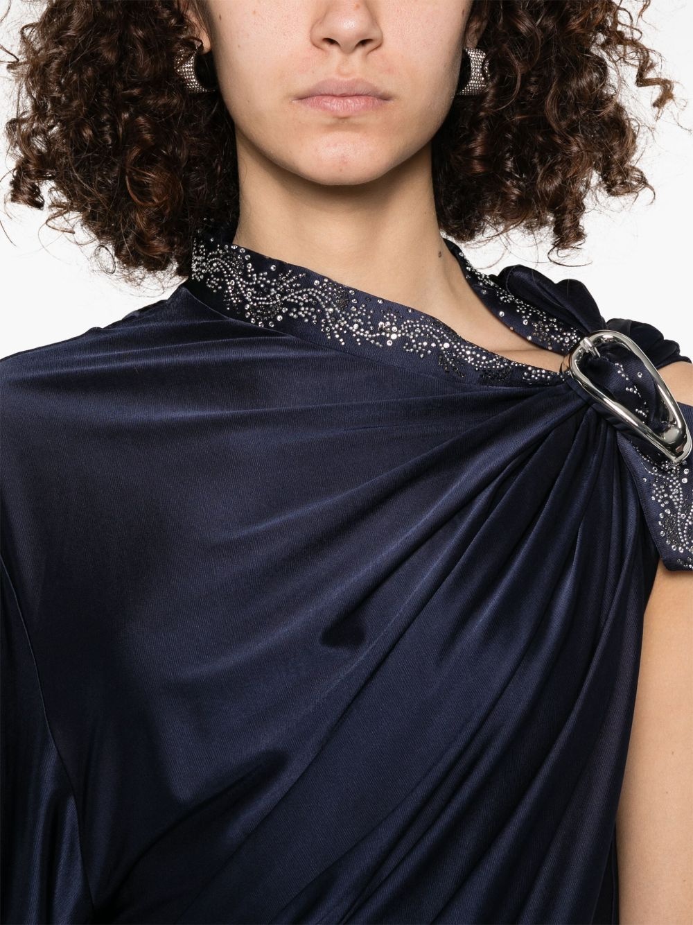buckle-detail draped top - 5