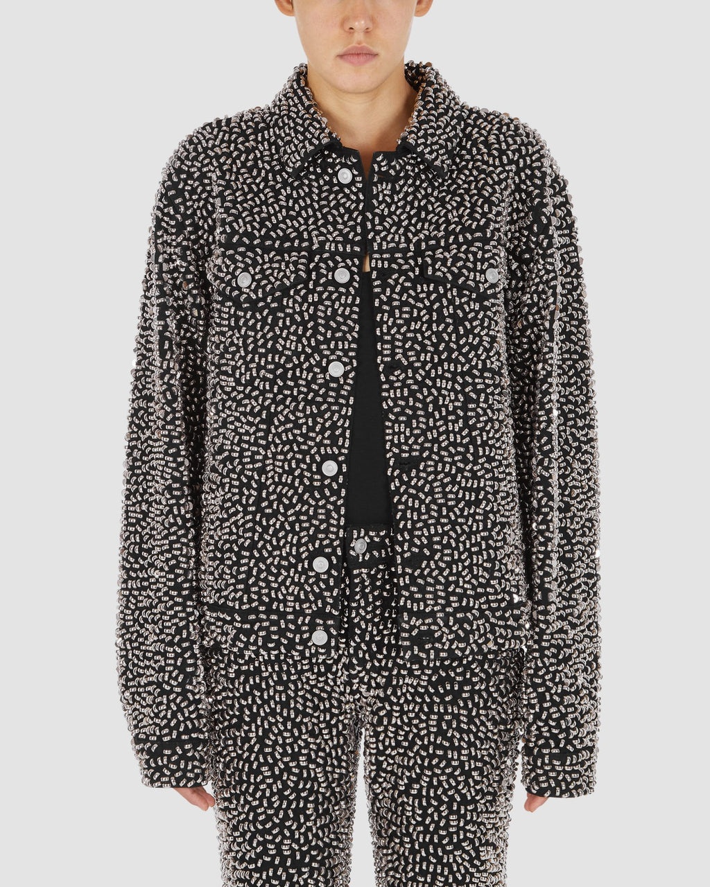 UNISEX STUDDED DENIM JACKET MADE TO ORDER - 6