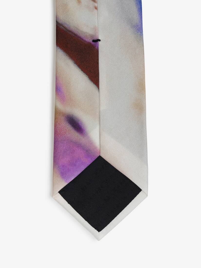 Men's Luminous Flower Tie in Bordeaux - 4
