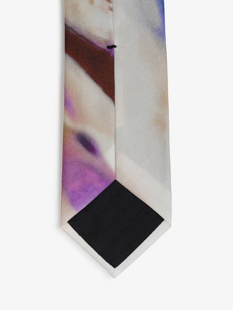 Men's Luminous Flower Tie in Bordeaux 4