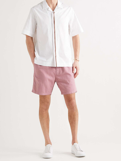 Paul Smith Camp-Collar Stripe-Trimmed Cotton-Poplin Shirt outlook