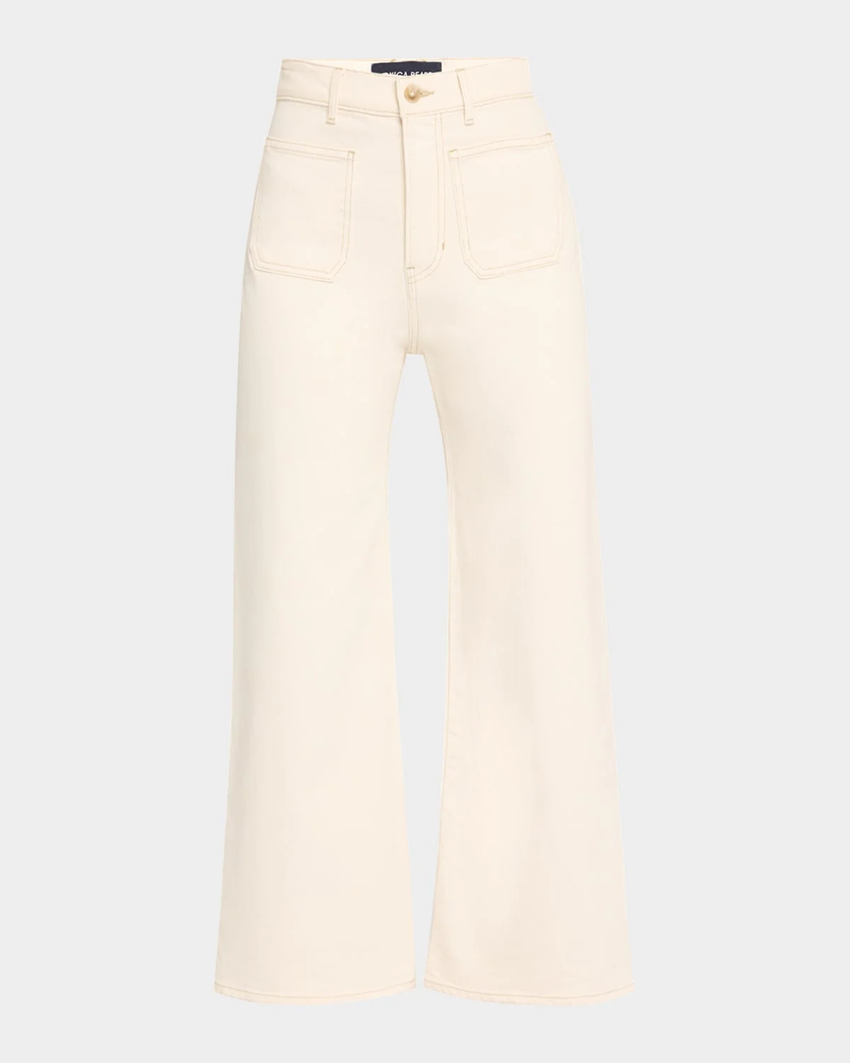 Grant High-Rise Wide-Leg Crop Jeans - 1