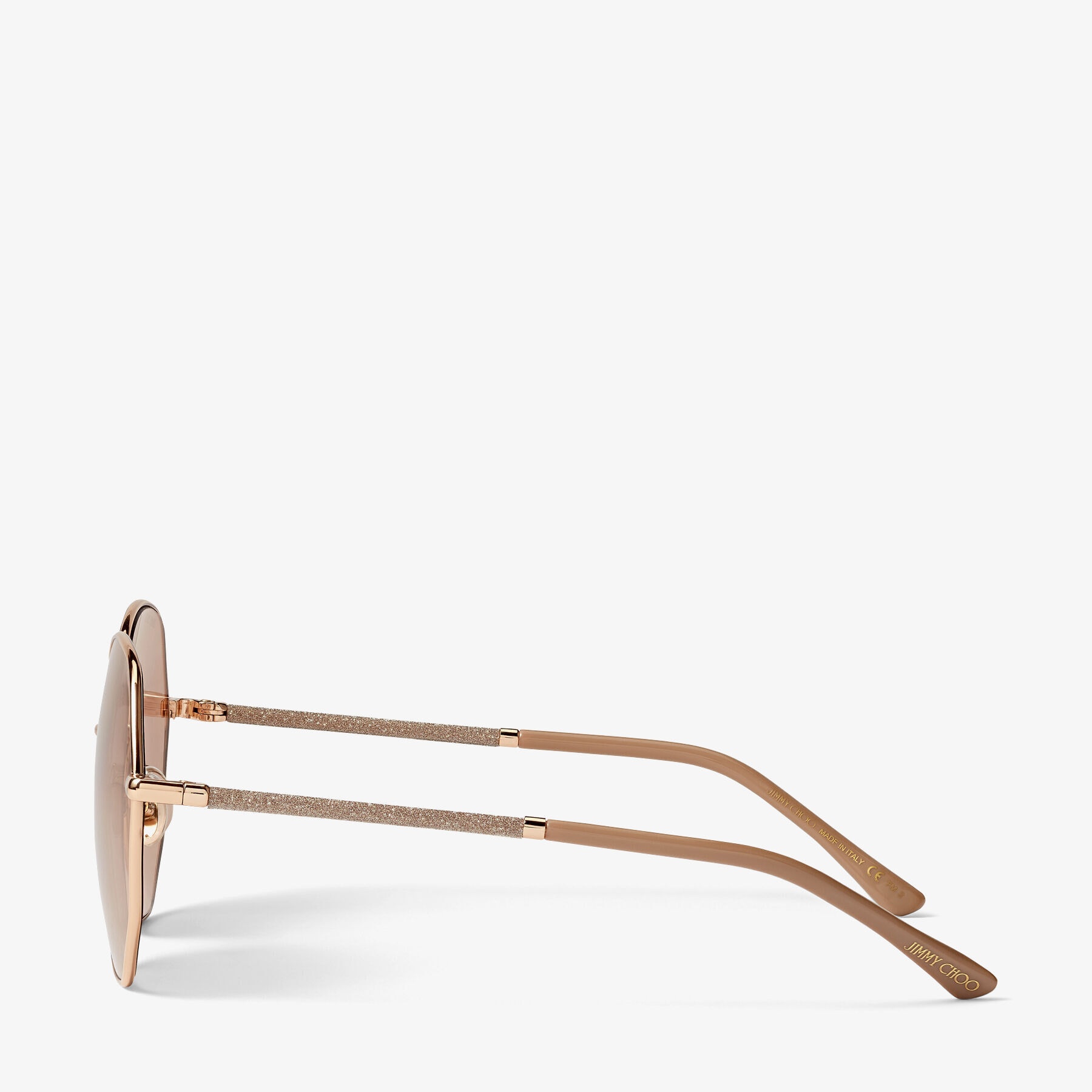 Coral
Copper Gold Sunglasses with Glitter - 2